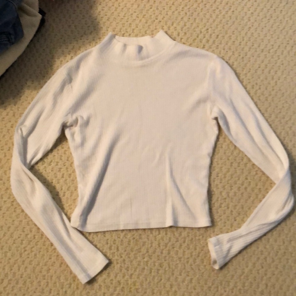 Brandy Melville cropped crew neck long sleeve top